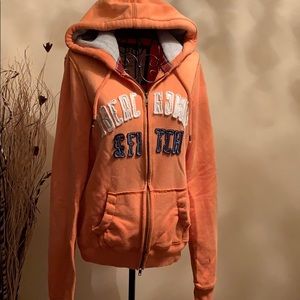 Zippered Abercrombie and Fitch hooded sweatshirt